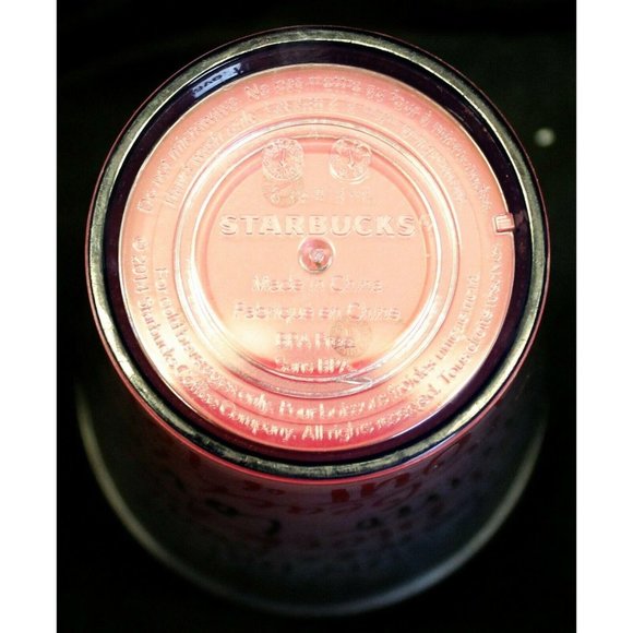 2013 Starbuck Grande Tumbler Pink Ombre Frappuccino Lover Metallic Dome Lid 16oz - Picture 7 of 12